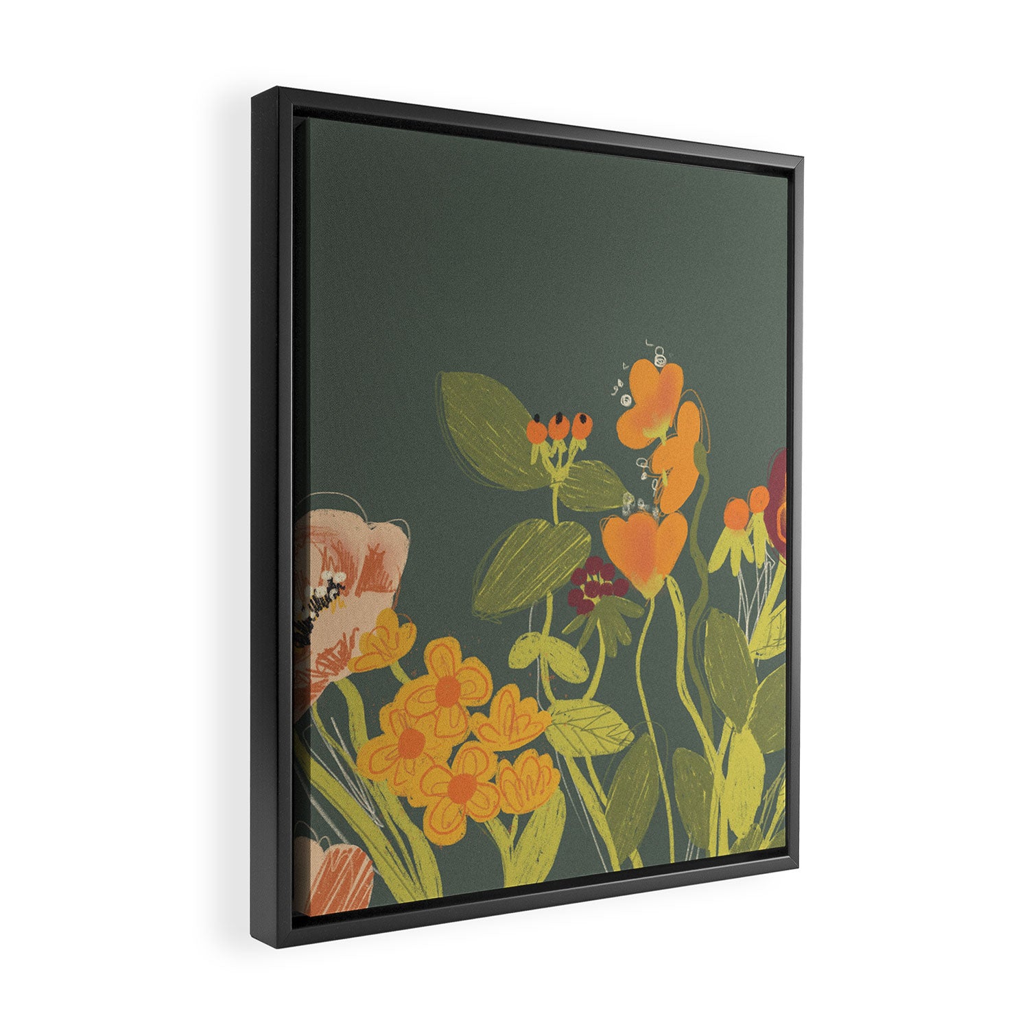 Meadow flowers Framed Canvas Print Gallery Image 2