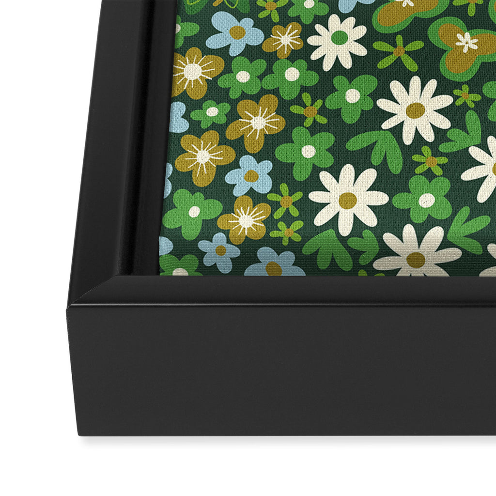 Meadow in green Framed Canvas Print Gallery Image 3