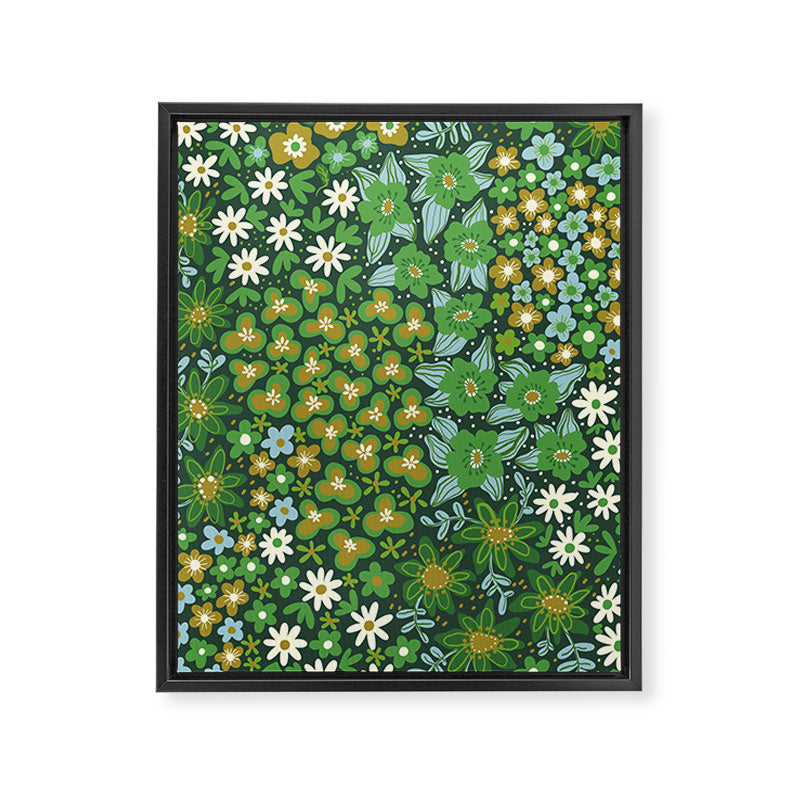 Meadow in green Framed Canvas Print Gallery Image 8