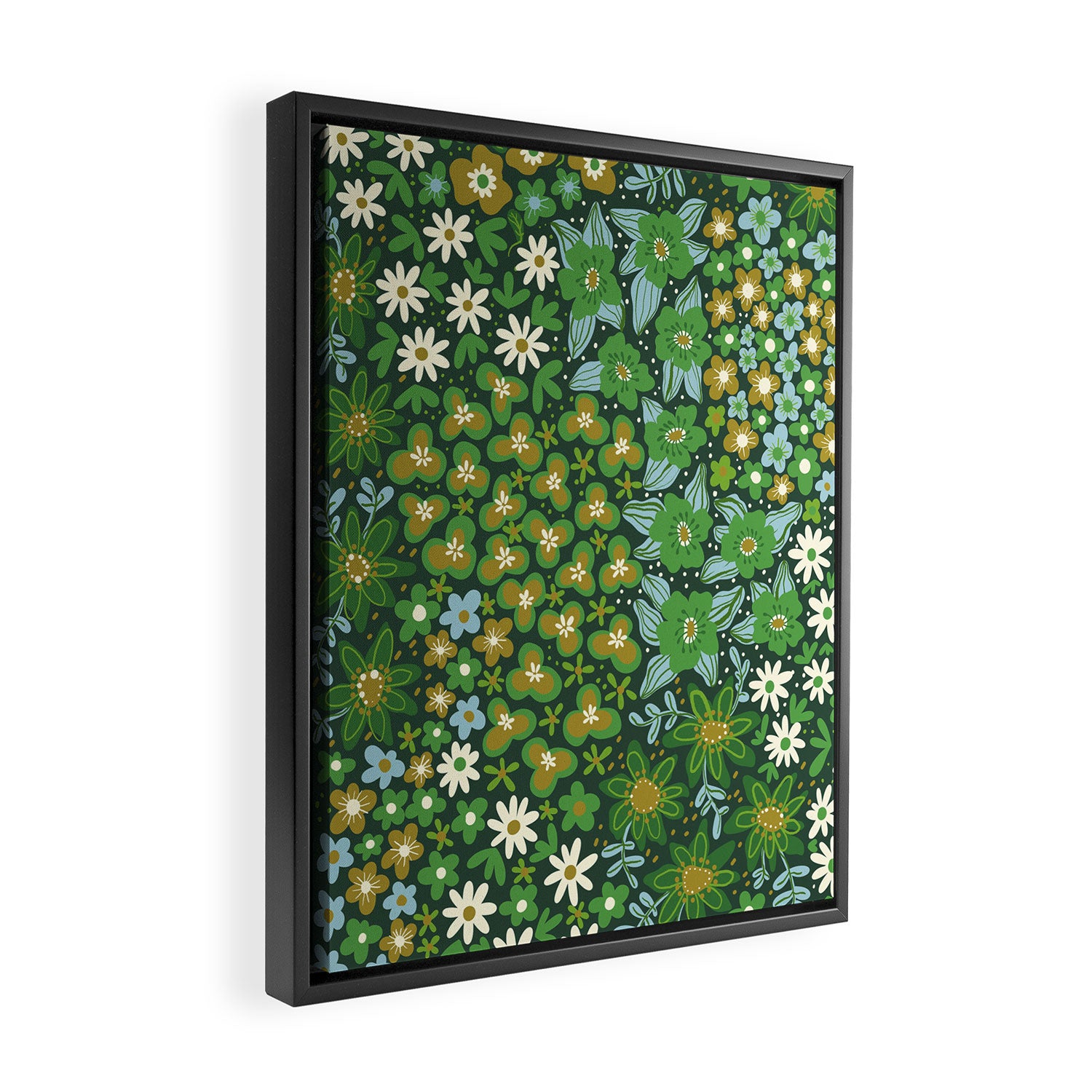Meadow in green Framed Canvas Print Gallery Image 2