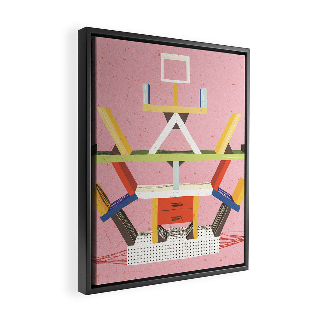 Memphis Style Icon Framed Canvas Print Gallery Image 2