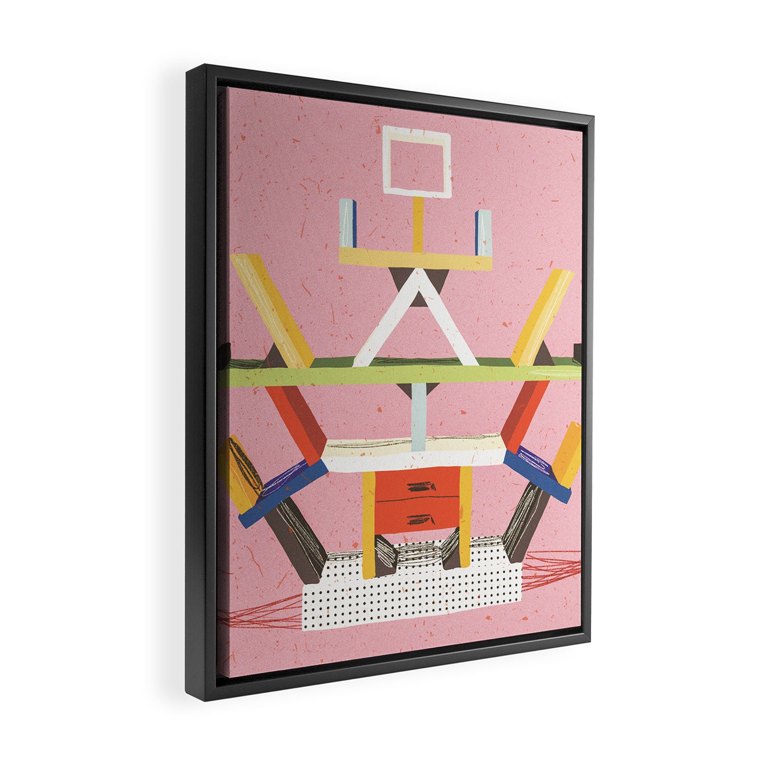 Memphis Style Icon Framed Canvas Print Gallery Image 2