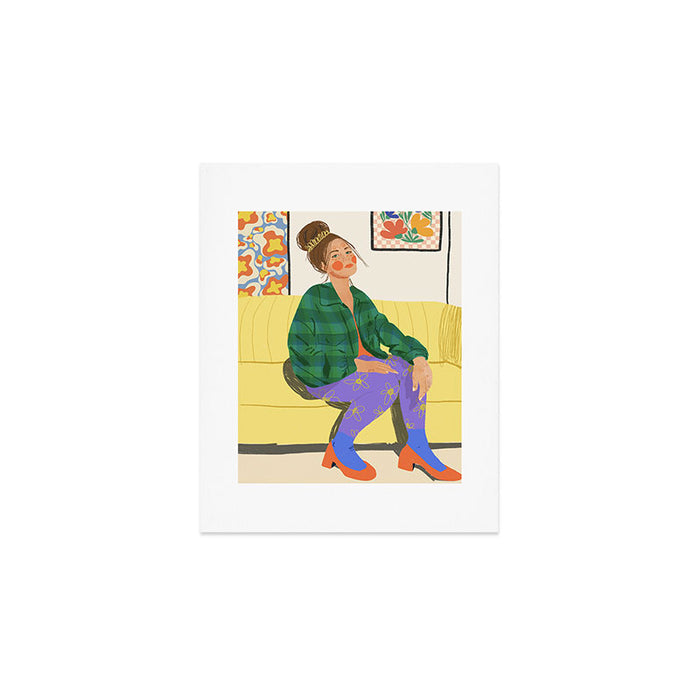 Messy bun Art Print Gallery Image 1