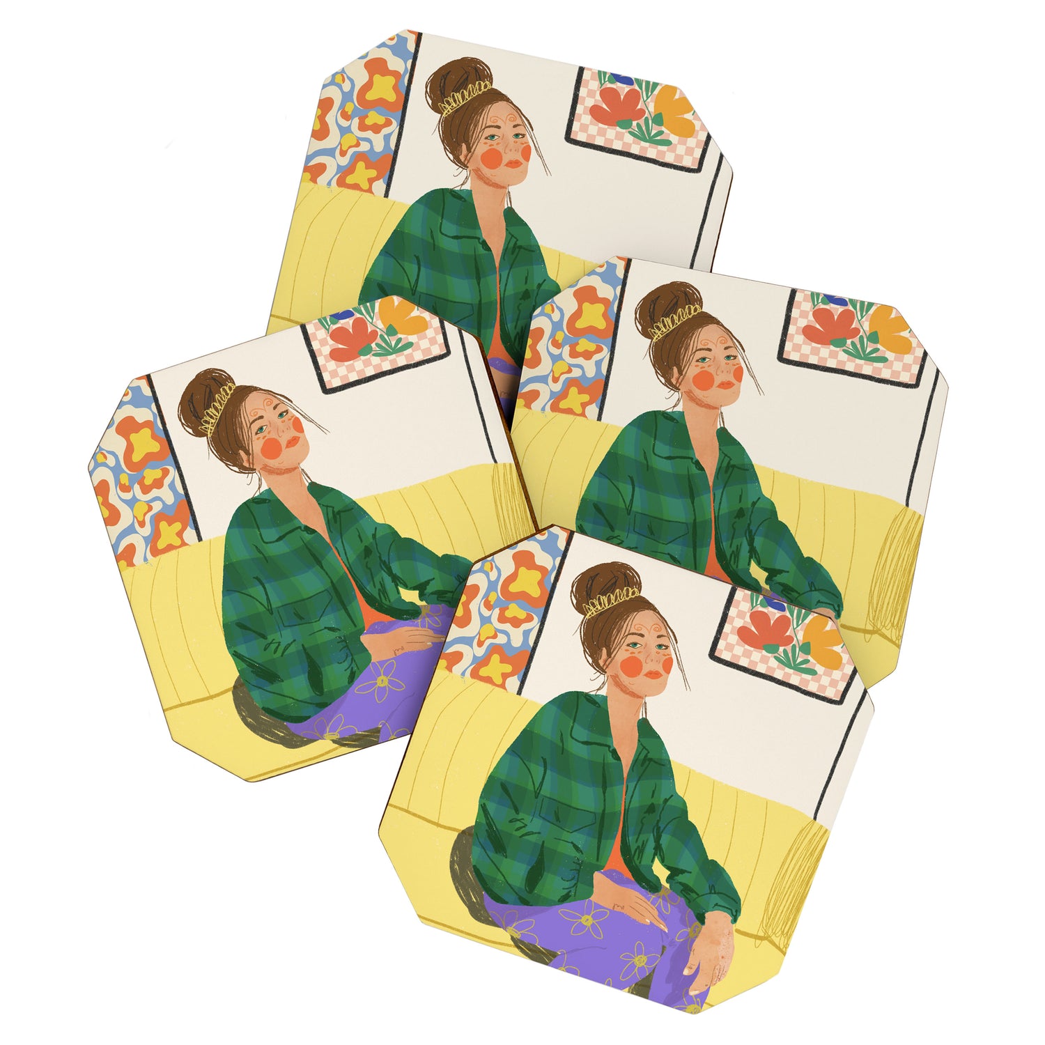 Messy bun Coaster Gallery Image 1