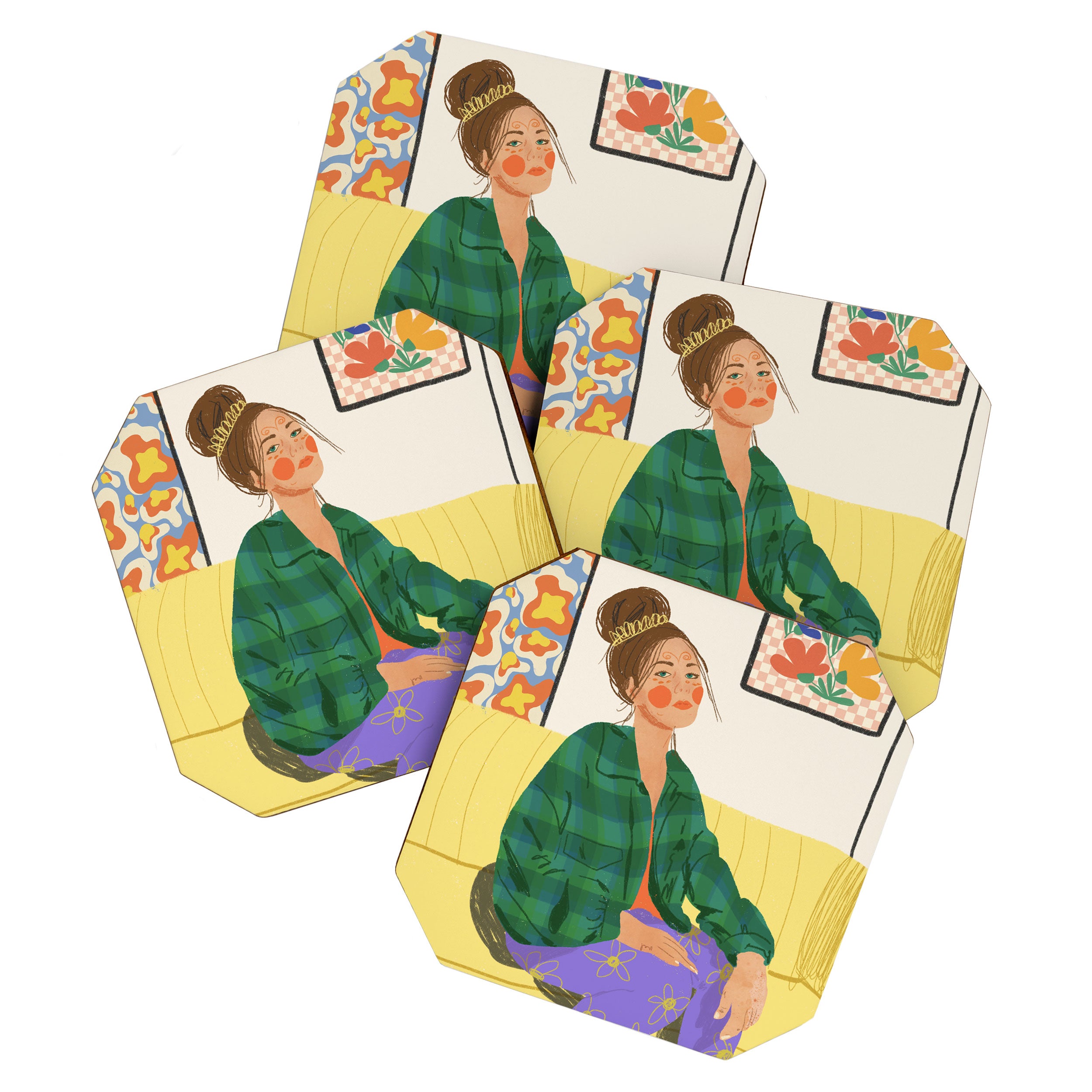 Messy bun Coaster Gallery Image 1