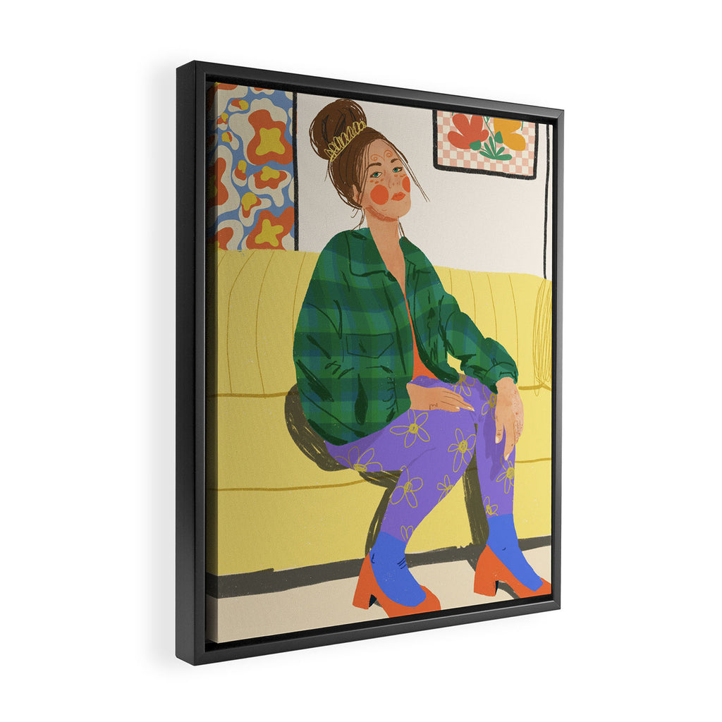 Messy bun Framed Canvas Print Gallery Image 2
