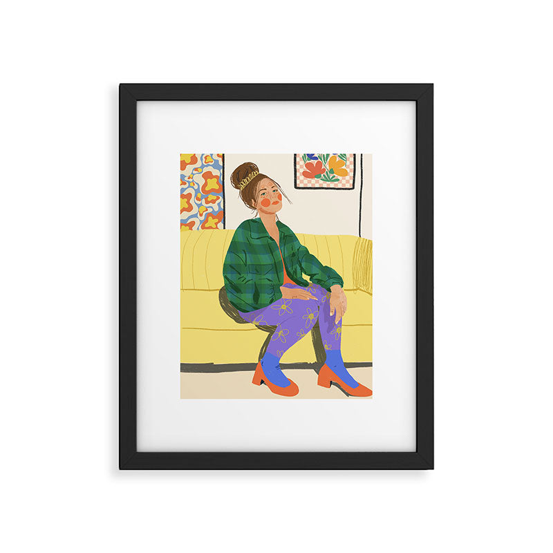 Messy bun Framed Art Print Gallery Image 4