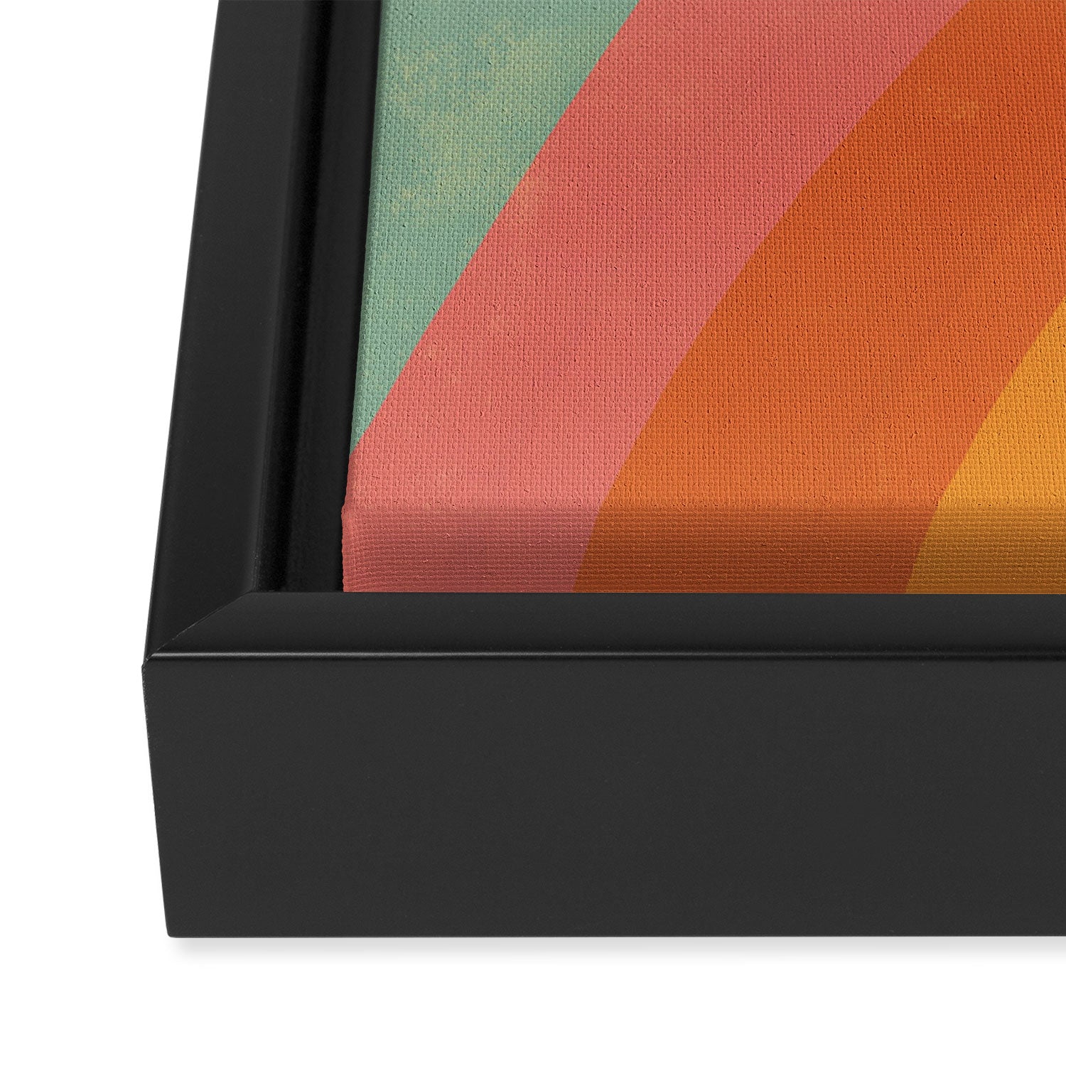 Mid century rainbow Framed Canvas Print Gallery Image 3