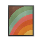 Mid century rainbow Framed Canvas Print Gallery Image 8