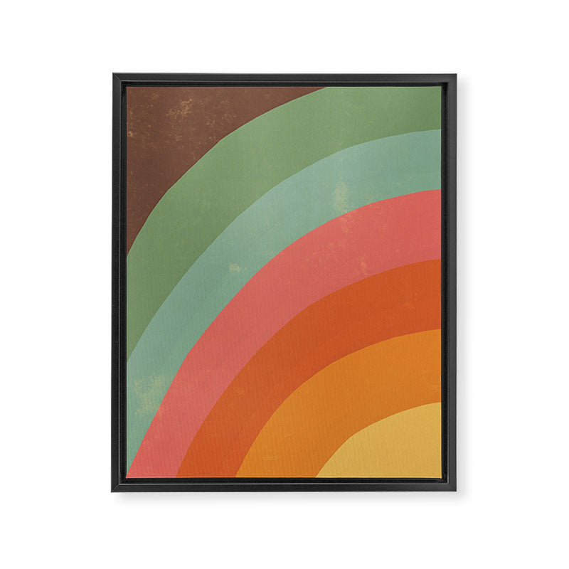 Mid century rainbow Framed Canvas Print Gallery Image 8