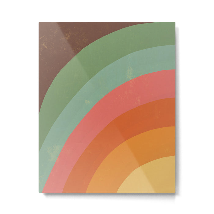 Mid century rainbow Metal Print Gallery Image 1