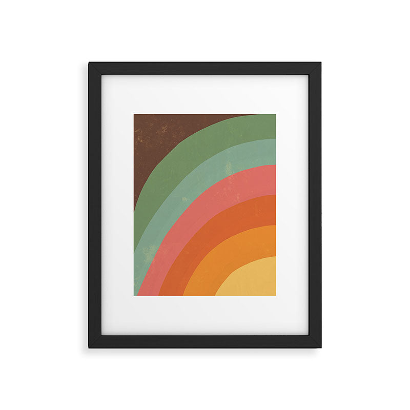 Mid century rainbow Framed Art Print Gallery Image 6