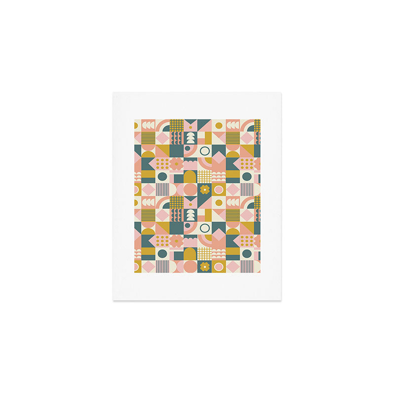 Mid Century Squares Art Print Gallery Image 1