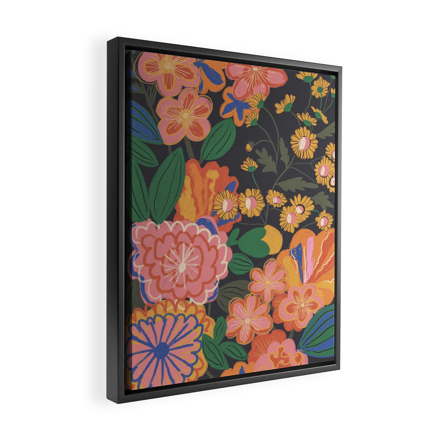 Midnight blossom Framed Canvas Print Gallery Image 2