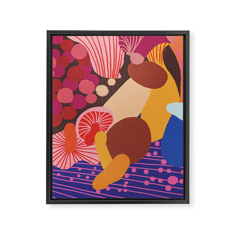 Mushroom abstract pattern Framed Canvas Print Gallery Image 8