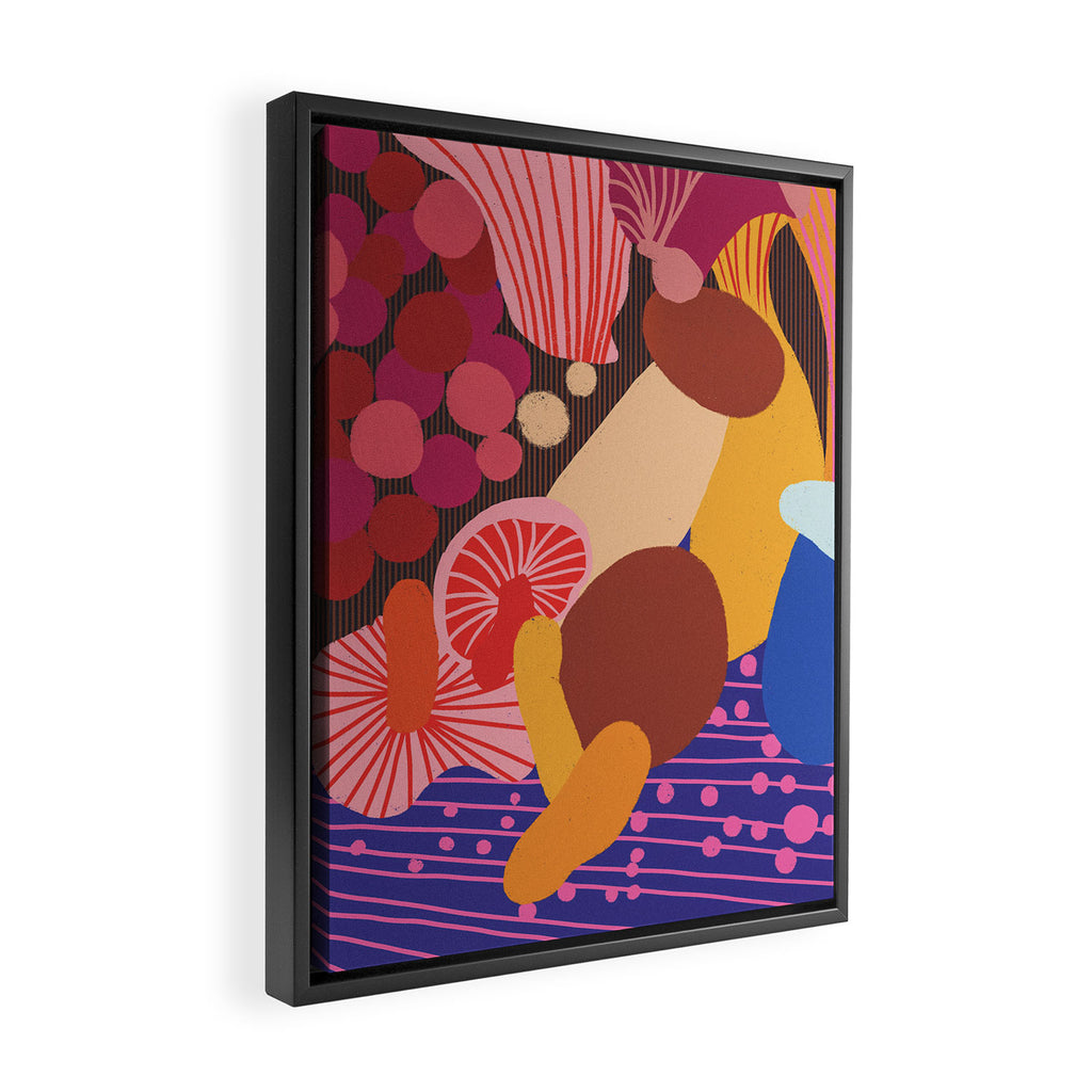 Mushroom abstract pattern Framed Canvas Print Gallery Image 2