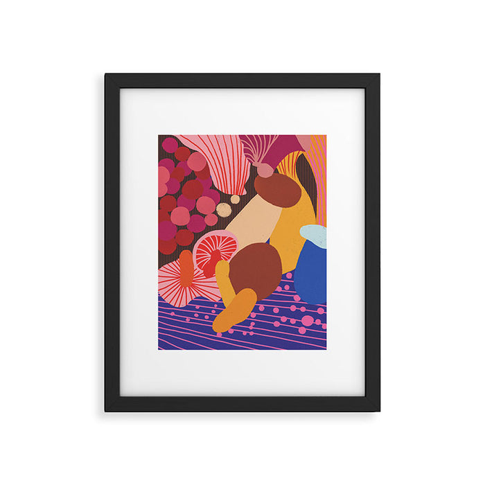 Mushroom abstract pattern Framed Art Print Gallery Image 1
