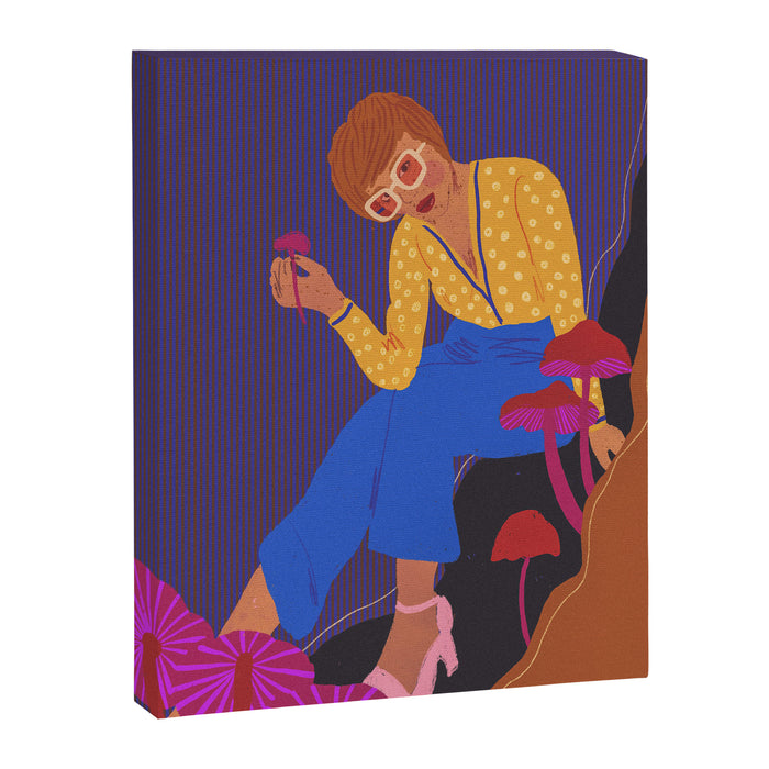 Mushrooms girl Canvas Print Gallery Image 1