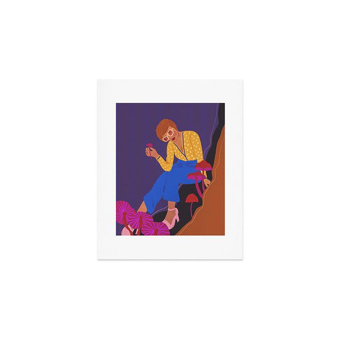 Mushrooms girl Art Print Gallery Image 1