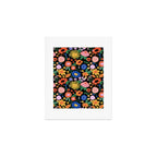 Night flowers pattern Art Print Gallery Image 1
