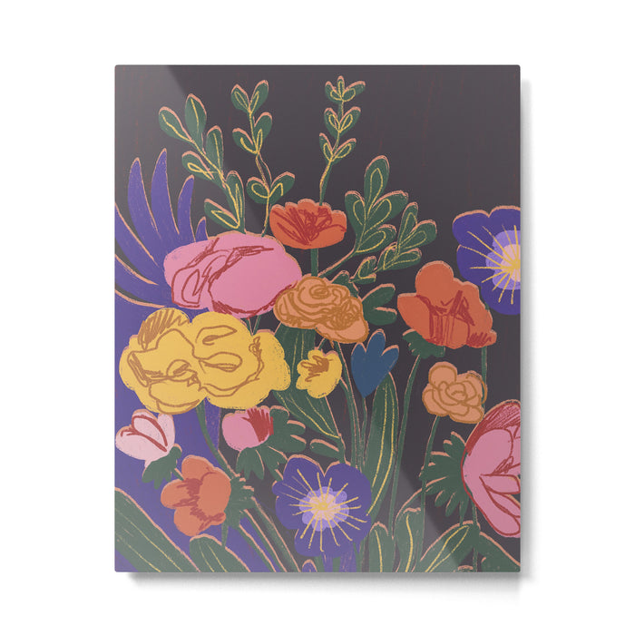 Night garden Metal Print Gallery Image 1