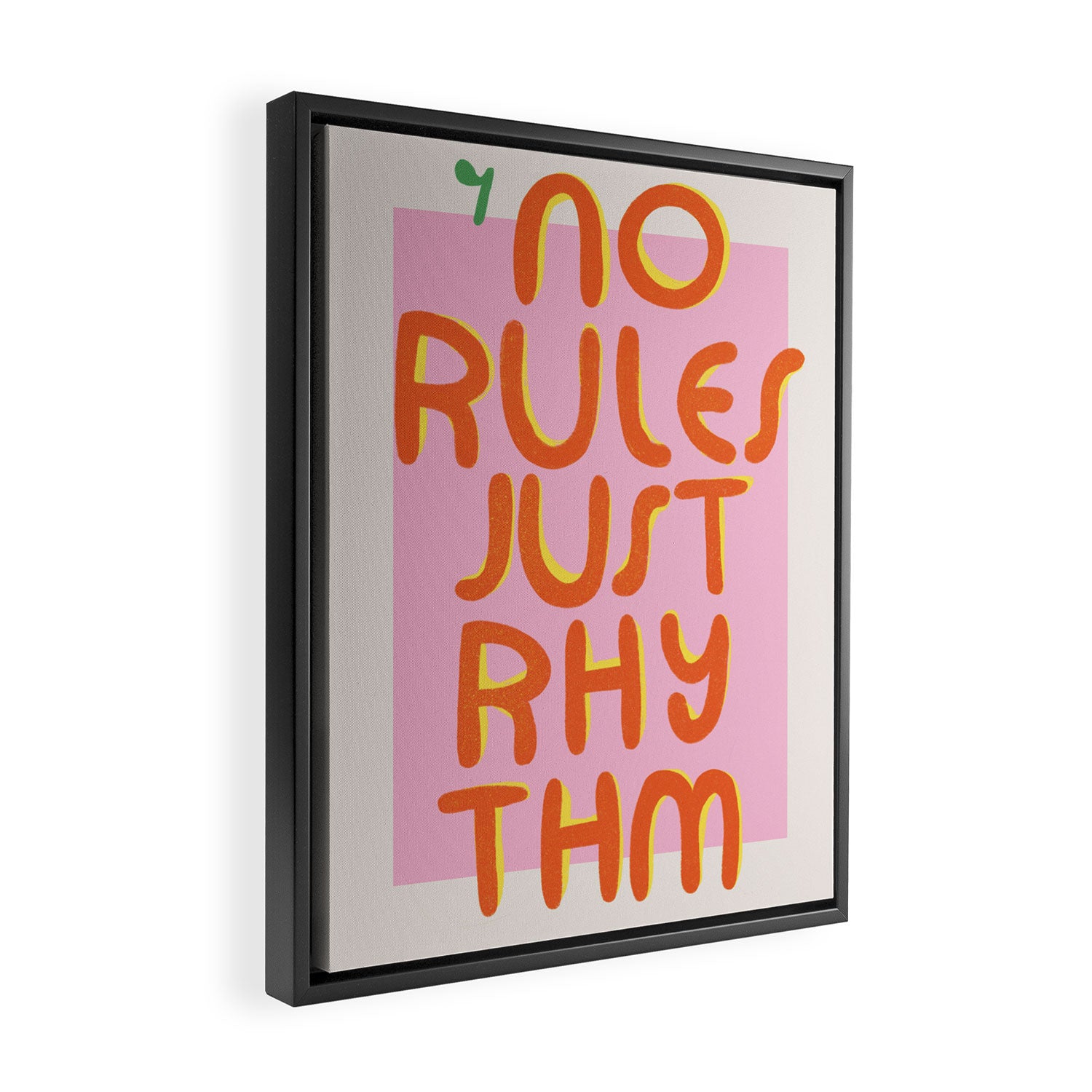 No rules just rhythm Framed Canvas Print Gallery Image 2