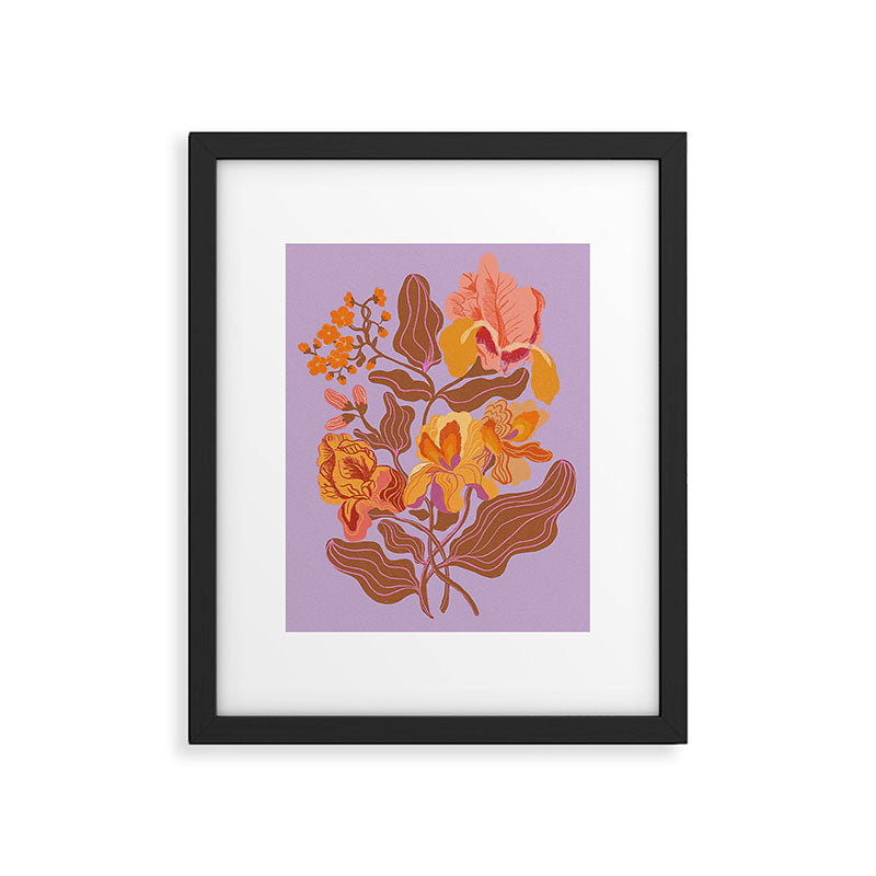 Orange flowers Framed Art Print Gallery Image 4