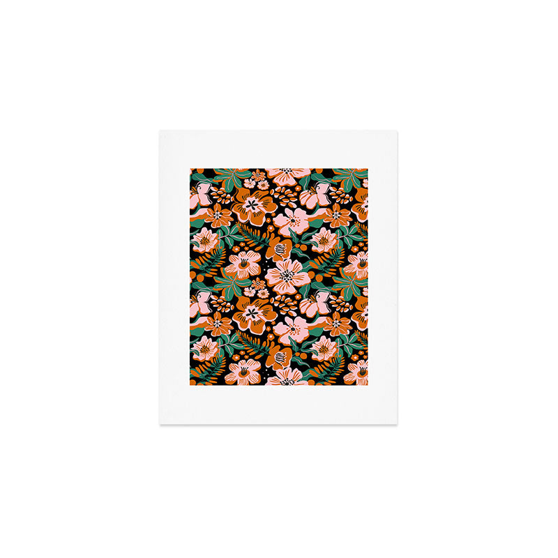 Orange flowers Art Print Gallery Image 1
