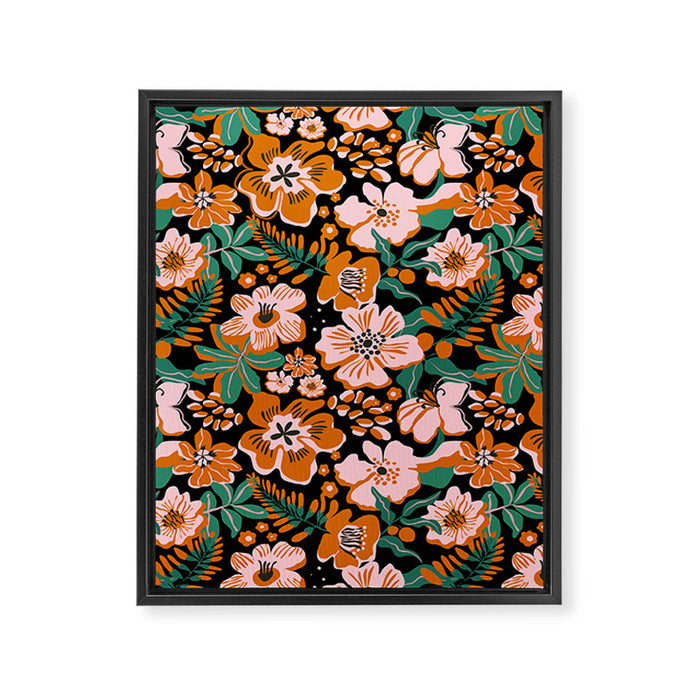 Orange flowers Framed Canvas Print Gallery Image 1