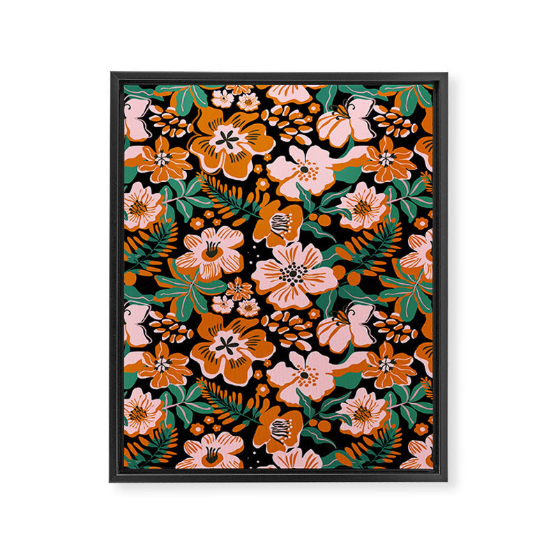 Orange flowers Framed Canvas Print Gallery Image 8