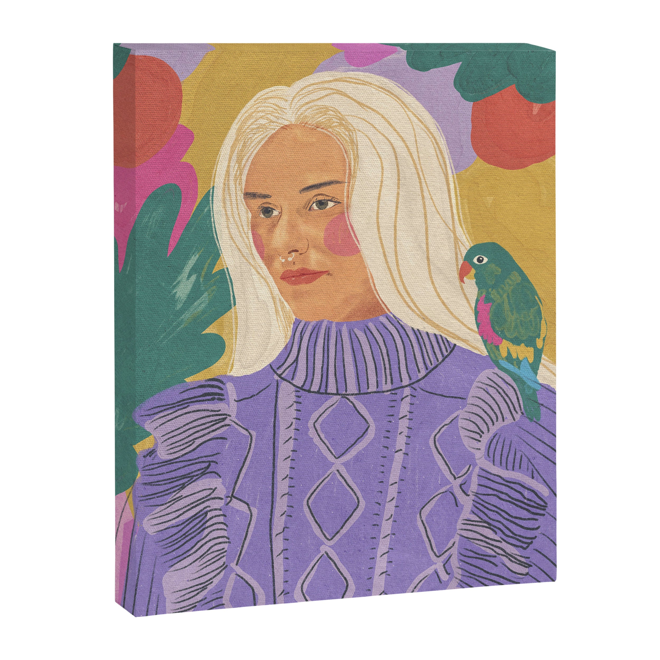 Parrot owner portrait Canvas Print Gallery Image 8