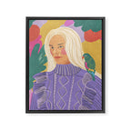 Parrot owner portrait Framed Canvas Print Gallery Image 8