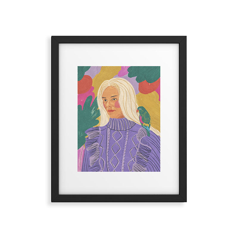 Parrot owner portrait Framed Art Print Gallery Image 6