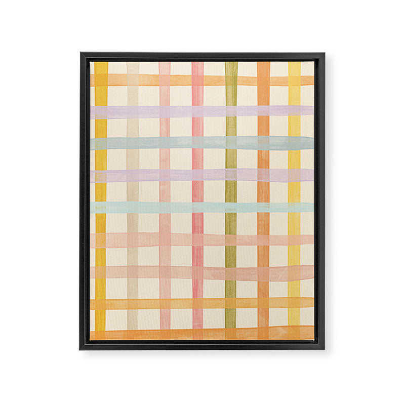 Pastel plaid Framed Canvas Print Gallery Image 8