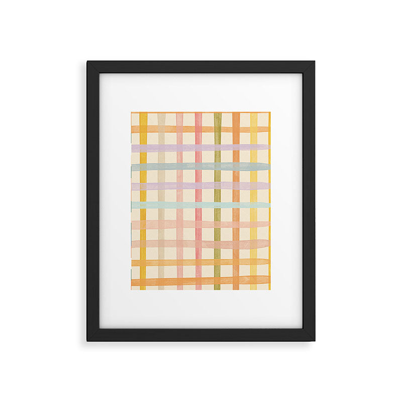 Pastel plaid Framed Art Print Gallery Image 4