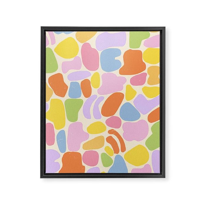 Pastel stones Framed Canvas Print Gallery Image 1