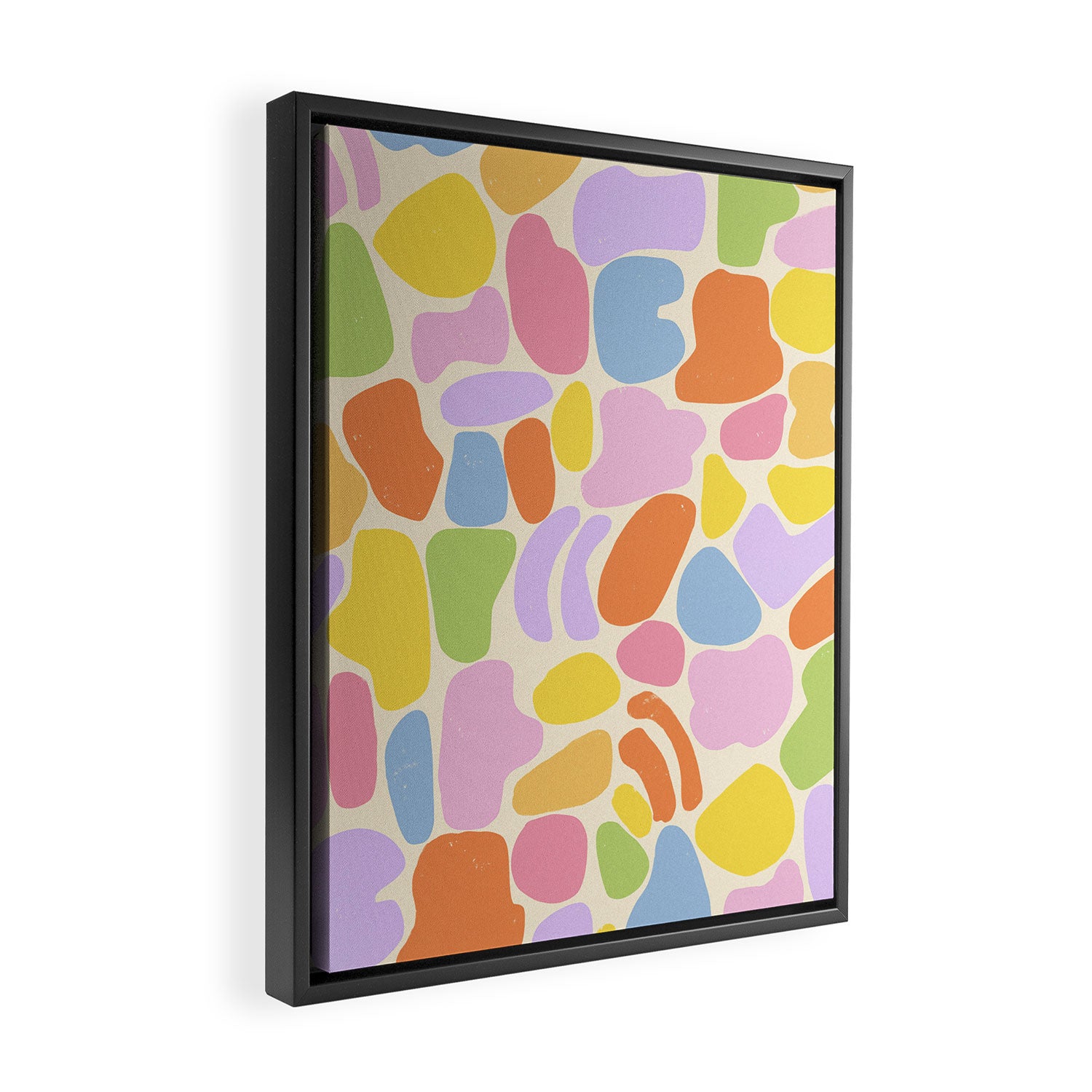 Pastel stones Framed Canvas Print Gallery Image 2
