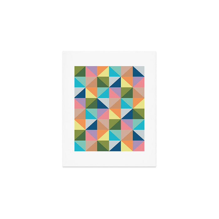 Pastel triangles Art Print Gallery Image 1