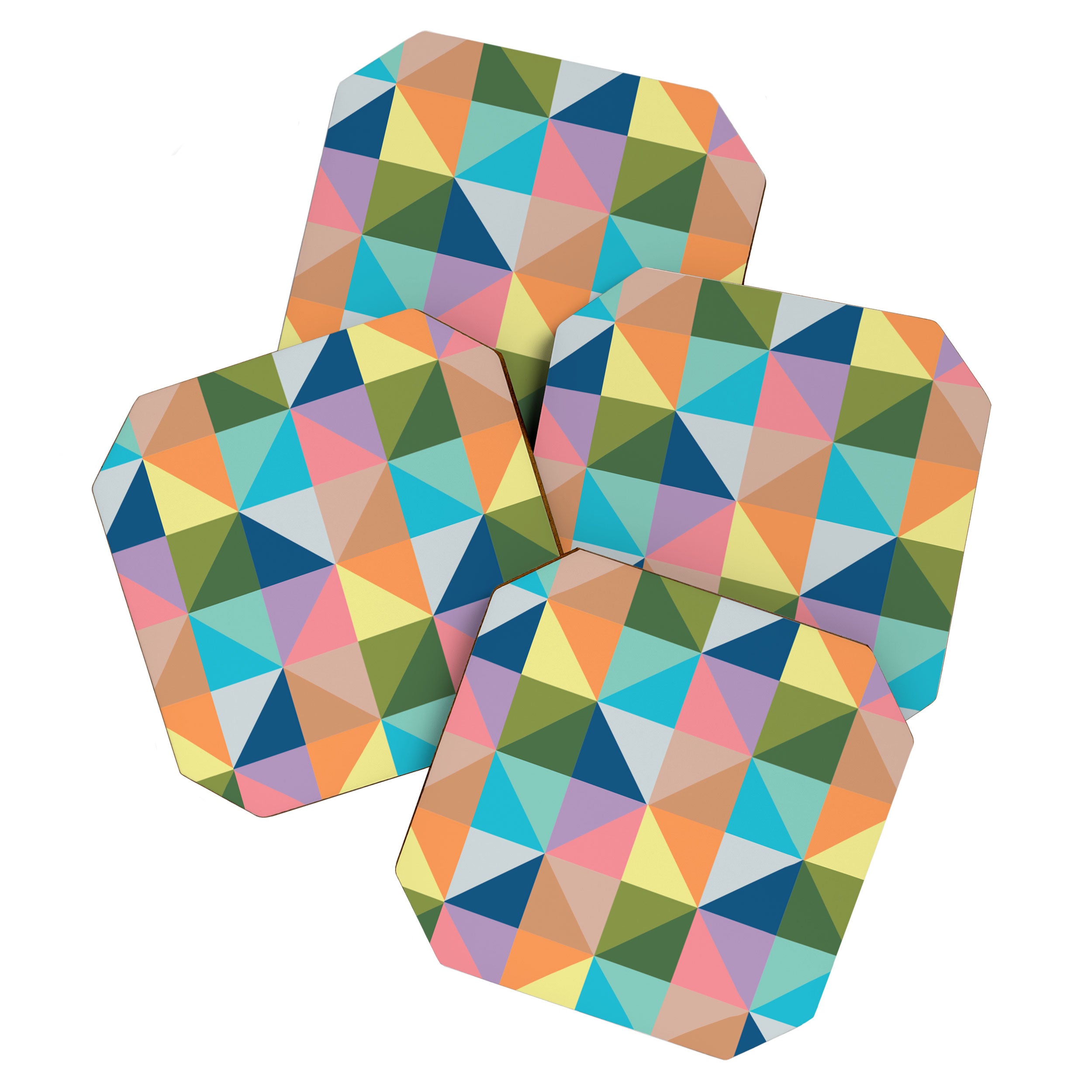 Pastel triangles Coaster Gallery Image 1
