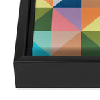 Pastel triangles Framed Canvas Print Gallery Image 3
