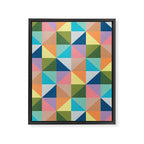 Pastel triangles Framed Canvas Print Gallery Image 8