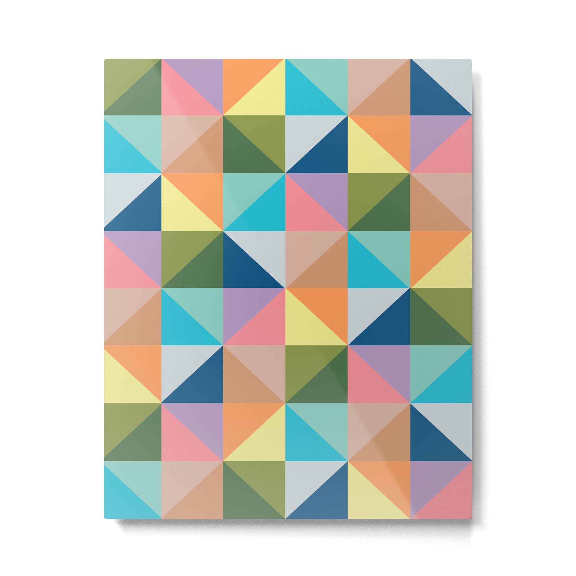 Pastel triangles Metal Print Gallery Image 6