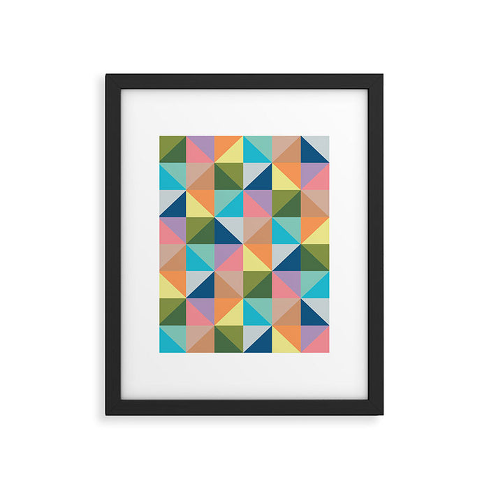 Pastel triangles Framed Art Print Gallery Image 1