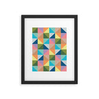 Pastel triangles Framed Art Print Gallery Image 6