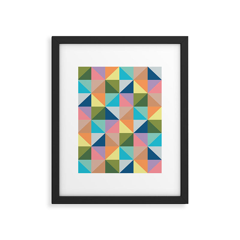 Pastel triangles Framed Art Print Gallery Image 6