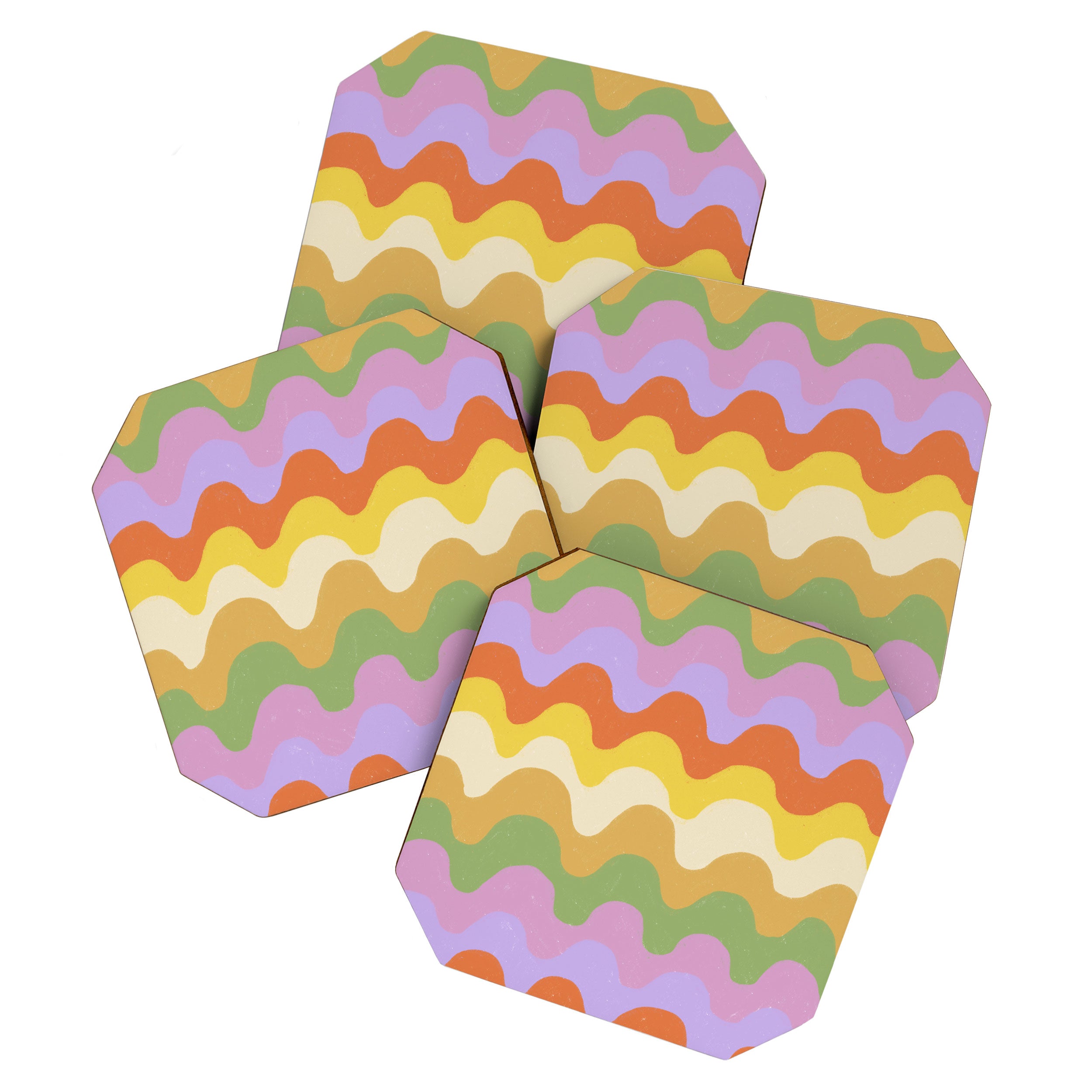 Pastel waves Coaster Gallery Image 1
