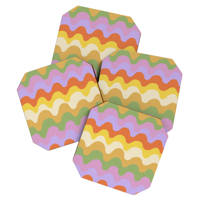 Pastel waves Coaster Gallery Image 1