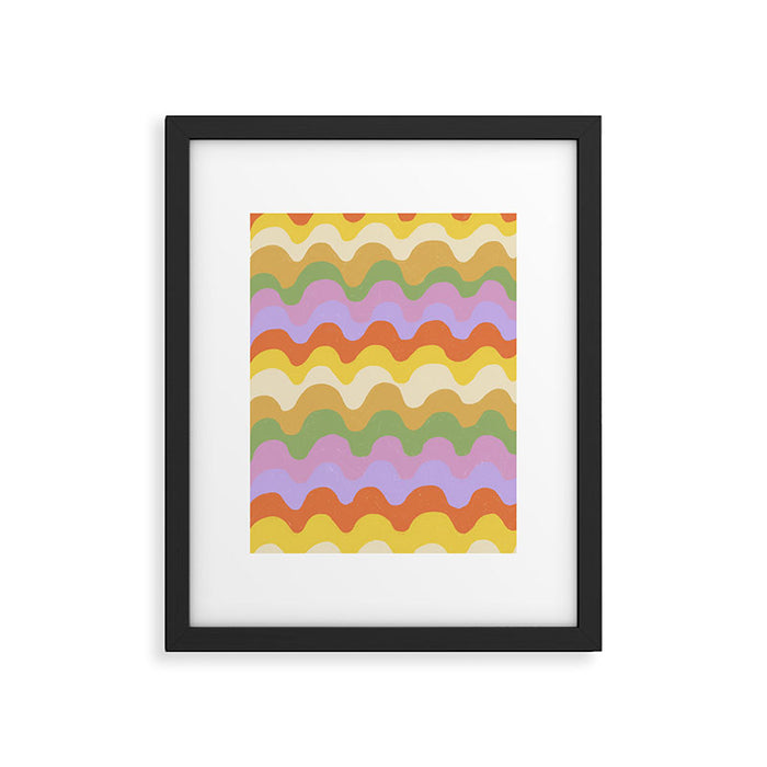 Pastel waves Framed Art Print Gallery Image 1