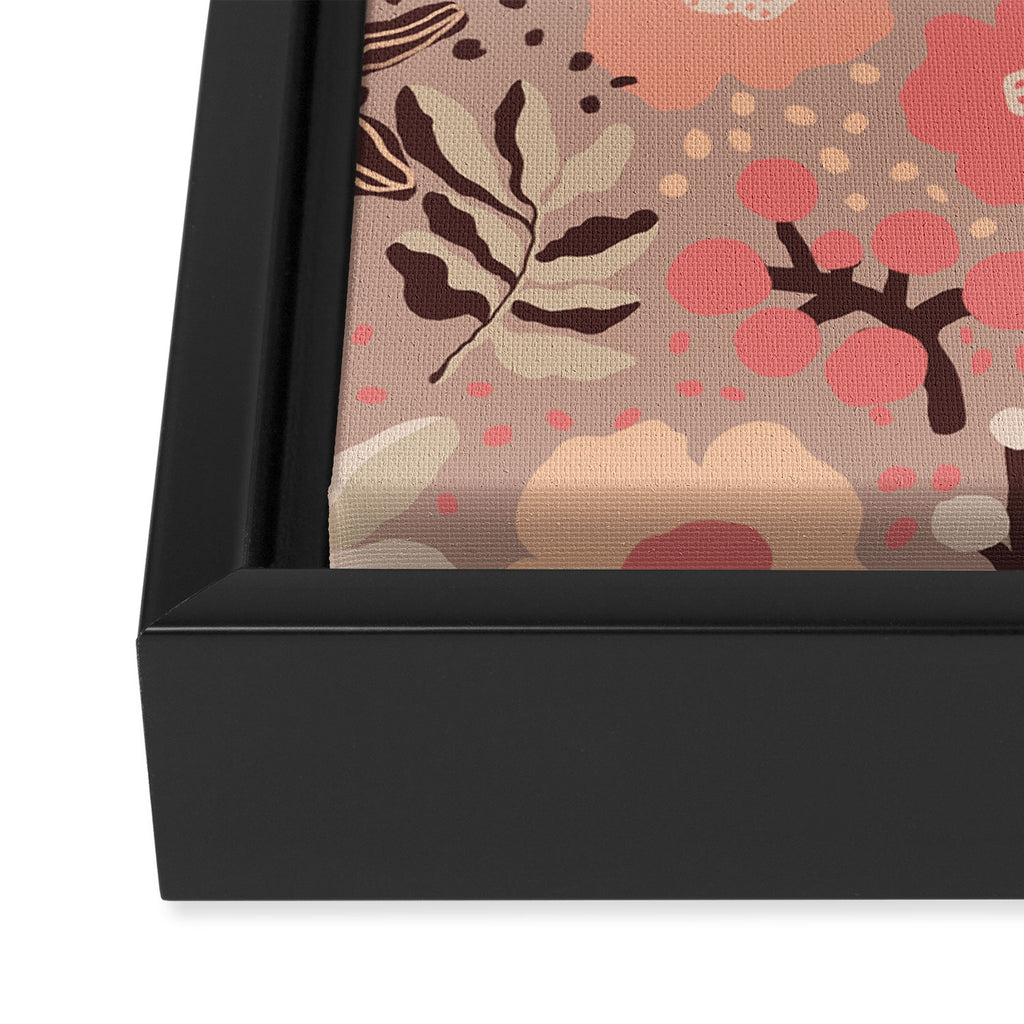 Peach blooming Framed Canvas Print Gallery Image 3