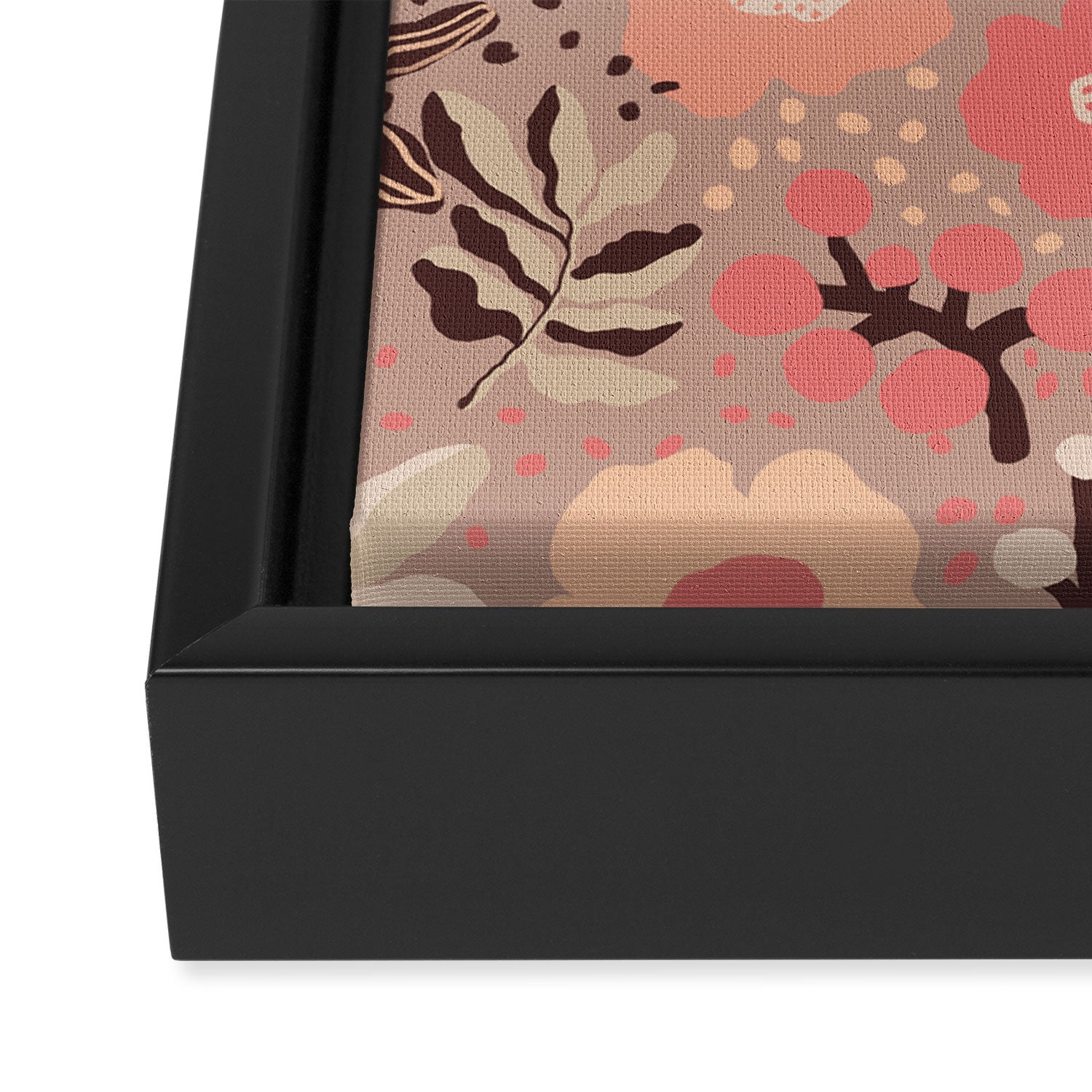 Peach blooming Framed Canvas Print Gallery Image 3